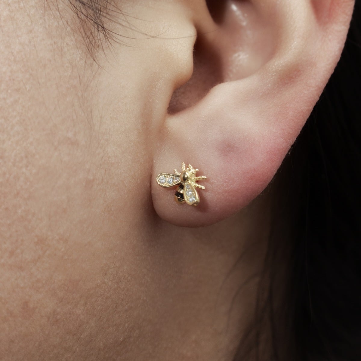Bumble Bee Stud Womens Earrings