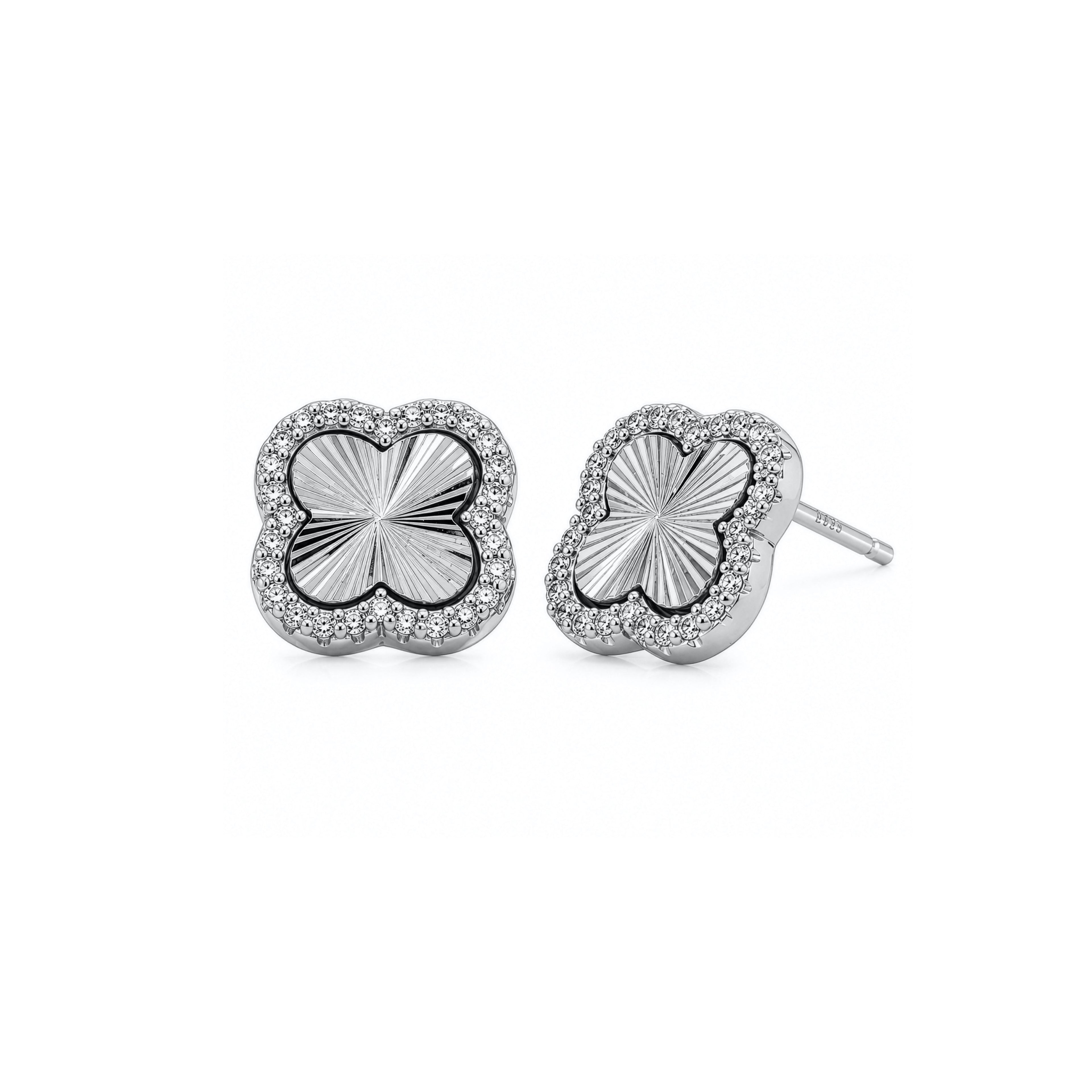 Clover Diamond Stud Earrings