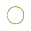 Gold Vermeil Thick Hollow Curb Chain Bracelet 3.7mm