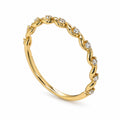 Sterling Silver Gold Vermeil CZ Stacking Ring