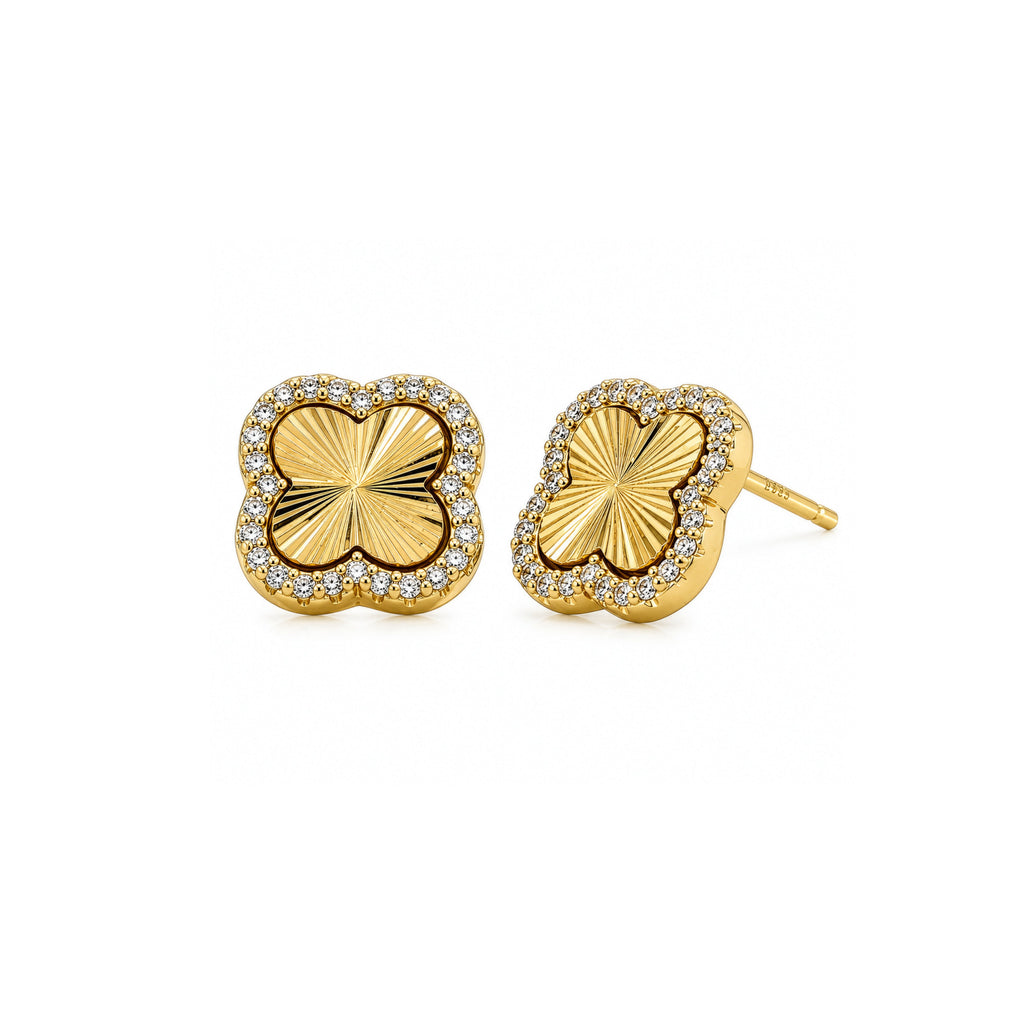 Clover Diamond Stud Earrings
