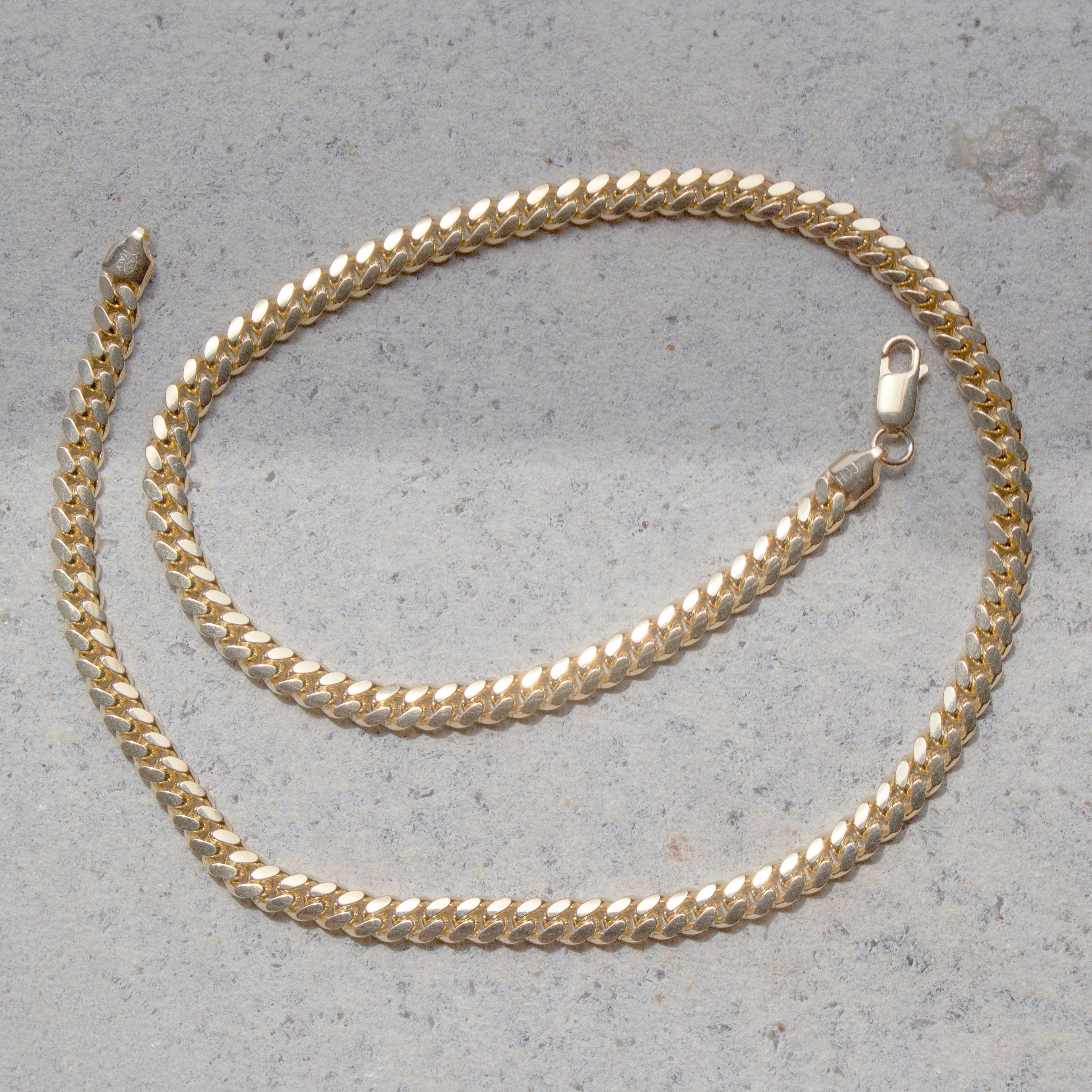 Sterling Silver Gold Vermeil Miami Cuban Curb Chain 5.8mm