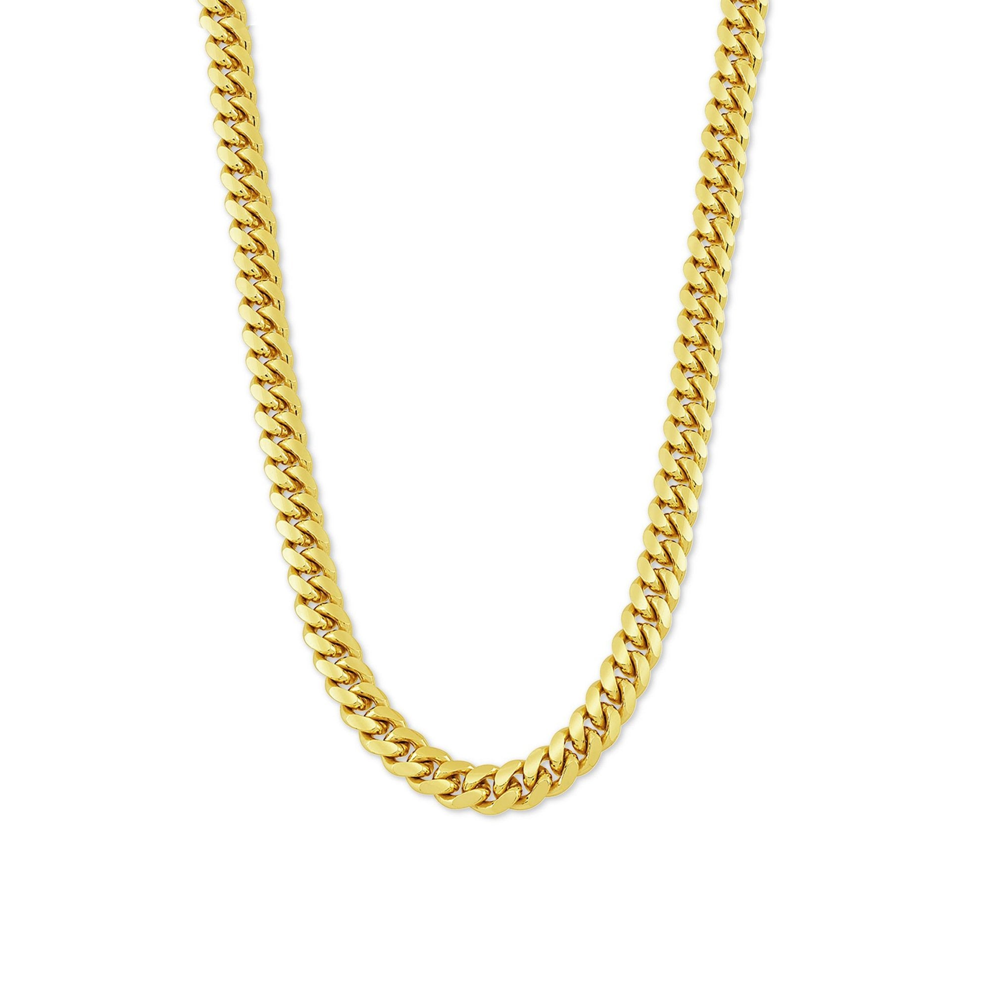 Sterling Silver Gold Vermeil Miami Cuban Curb Chain 5.8mm
