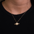 Sterling Silver Gold Vermeil Planet Necklace